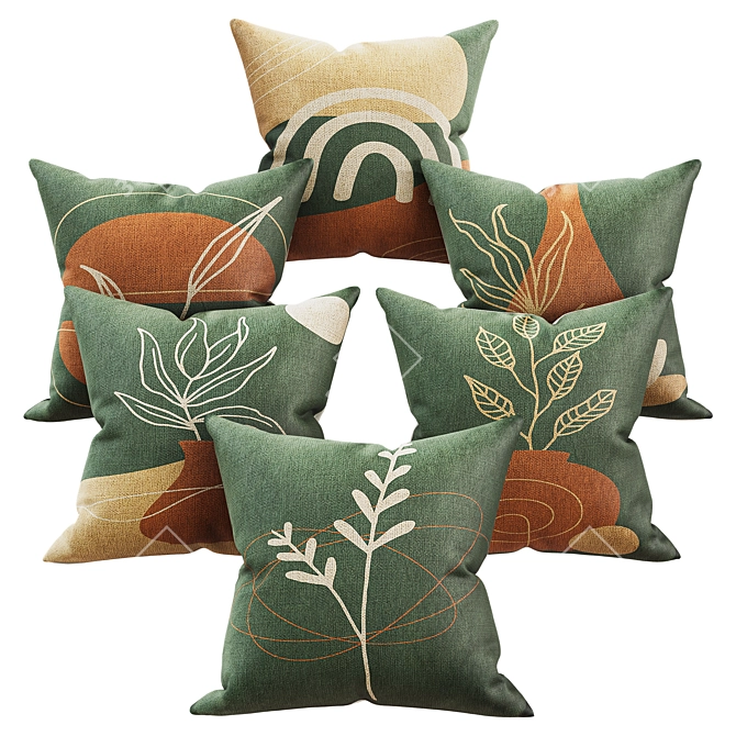 XCHELDA Decorative Pillows: Exquisite Elegance for Your Home 3D model image 1