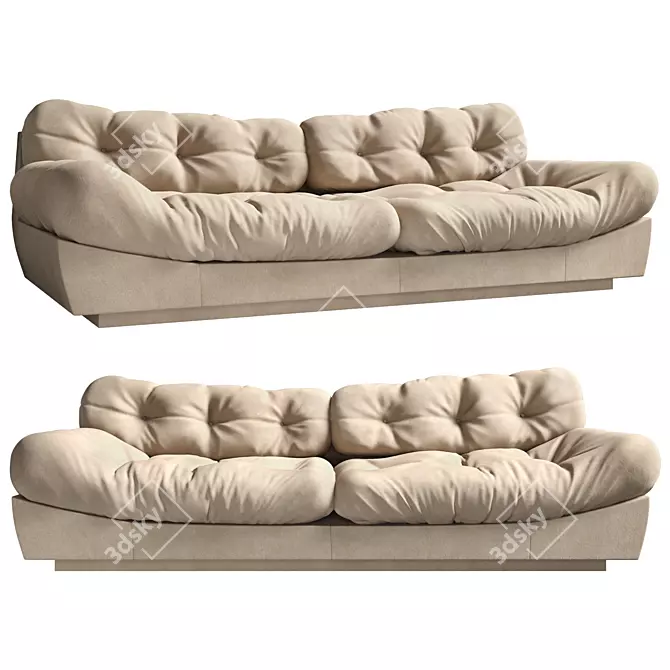 Elegant Milano Sofa Delivers Unmatched Comfort 3D model image 1