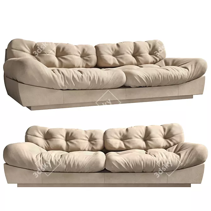 Elegant Milano Sofa Delivers Unmatched Comfort 3D model image 6