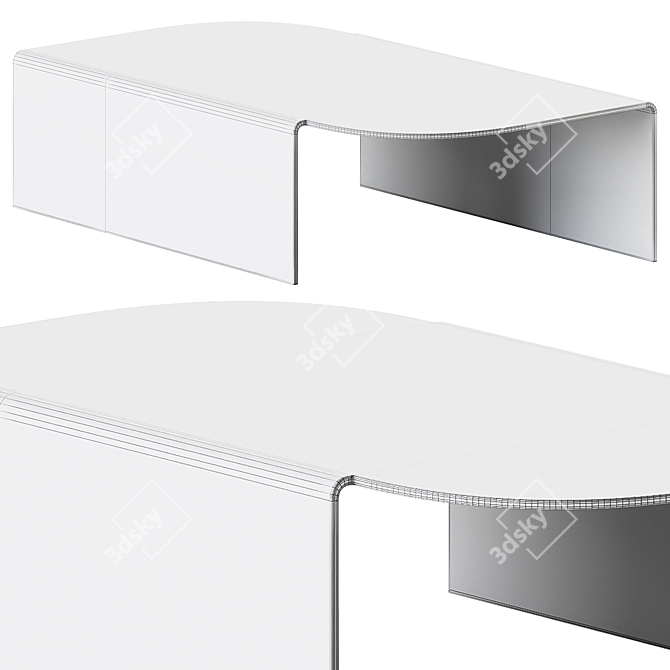 Elegant Glass Coffee Table 3D model image 2