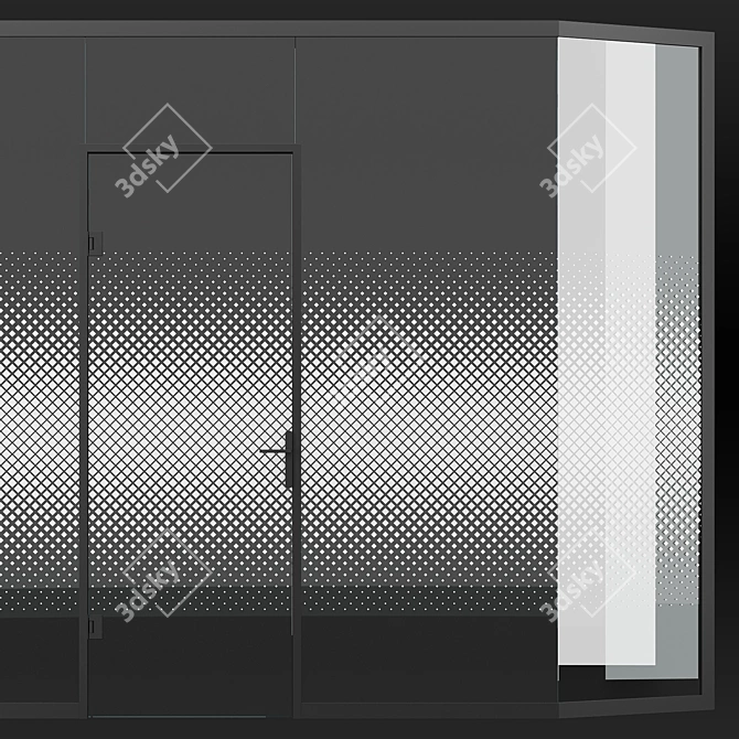 Vinyl Glass Film Set: Office Partition Design 3D model image 4