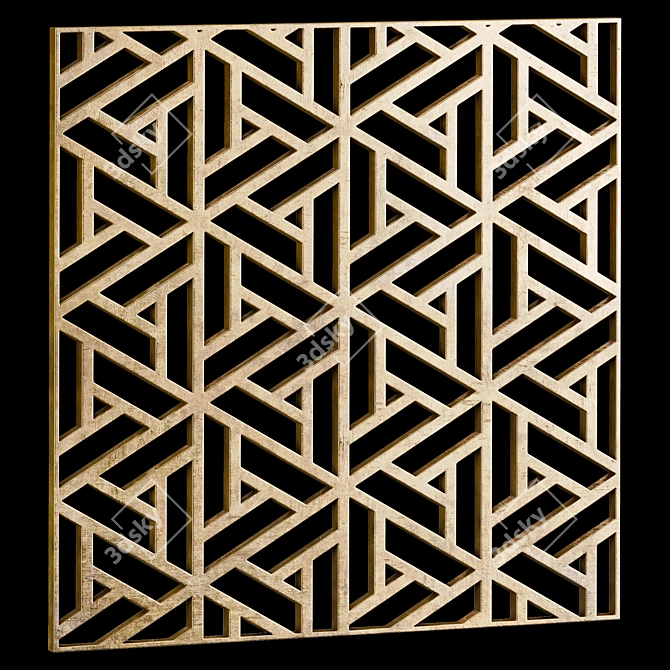 Square Decorative Panels Set 3D model image 3