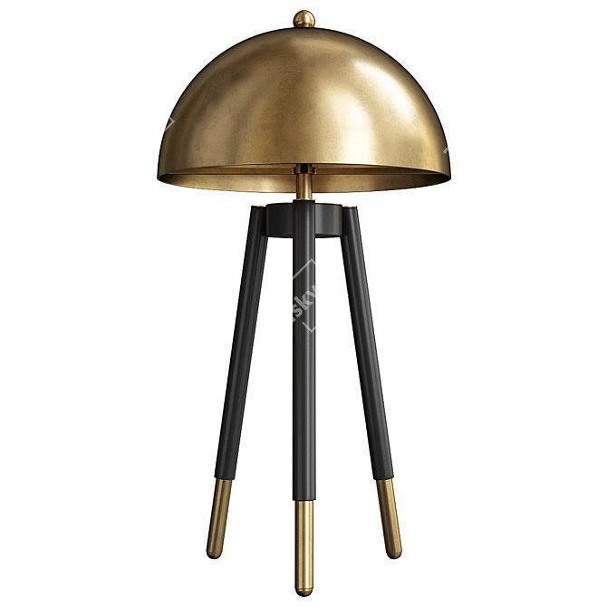 Elegant Gold Tripod Lamp - Eichholtz Coyote 3D model image 1