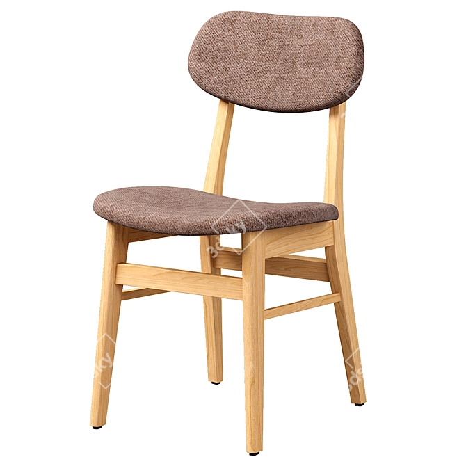 Elegant Ruby Dining Chair 3D model image 2