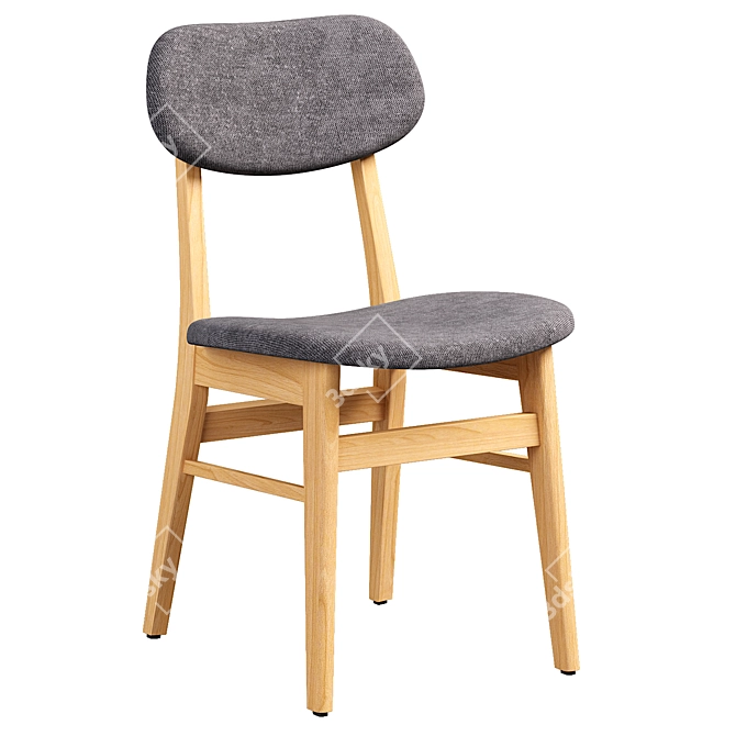 Elegant Ruby Dining Chair 3D model image 3