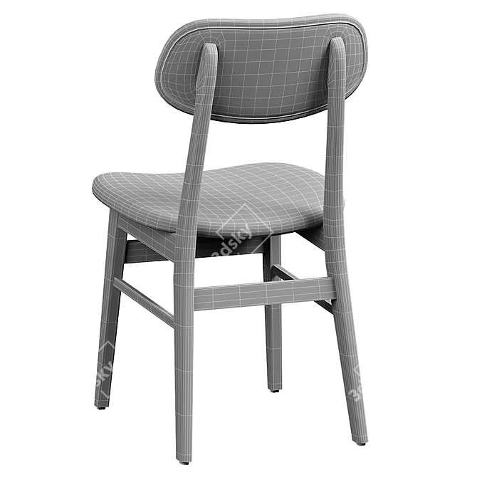 Elegant Ruby Dining Chair 3D model image 5