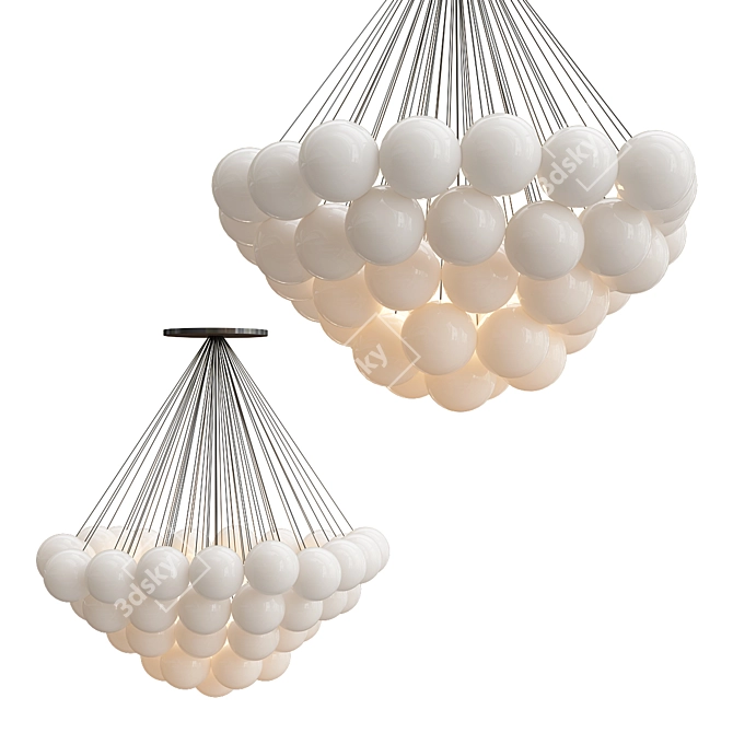 Iridescent Elegance: Klou Chandelier 3D model image 2