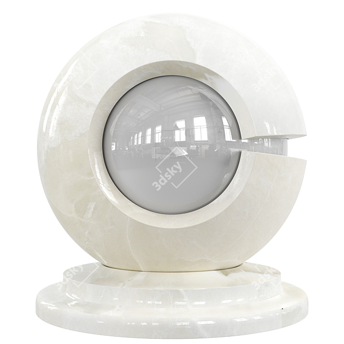 Elegant White Onyx - PBR Marble 3D model image 2