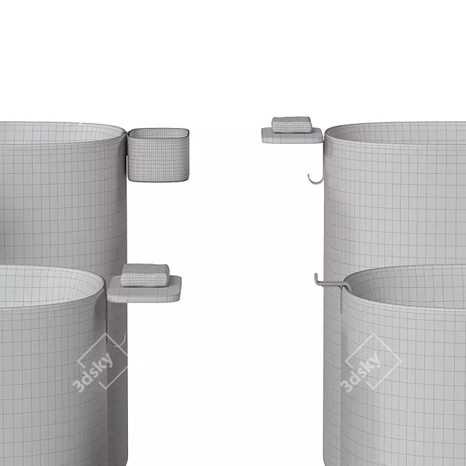 Compact Washbasin Set: P'tit by Rexa Design 3D model image 3