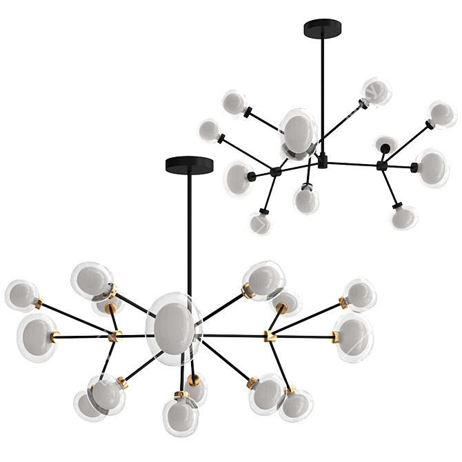 Elegant Nabila Chandelier: Timeless Beauty for Your Space 3D model image 1