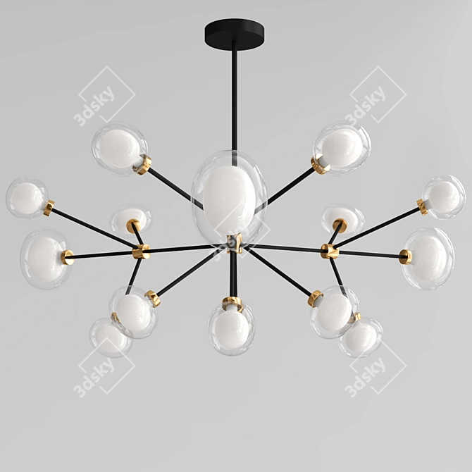 Elegant Nabila Chandelier: Timeless Beauty for Your Space 3D model image 2