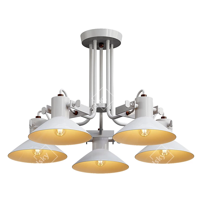 Modern Downtown Ceiling Chandelier 3D model image 1