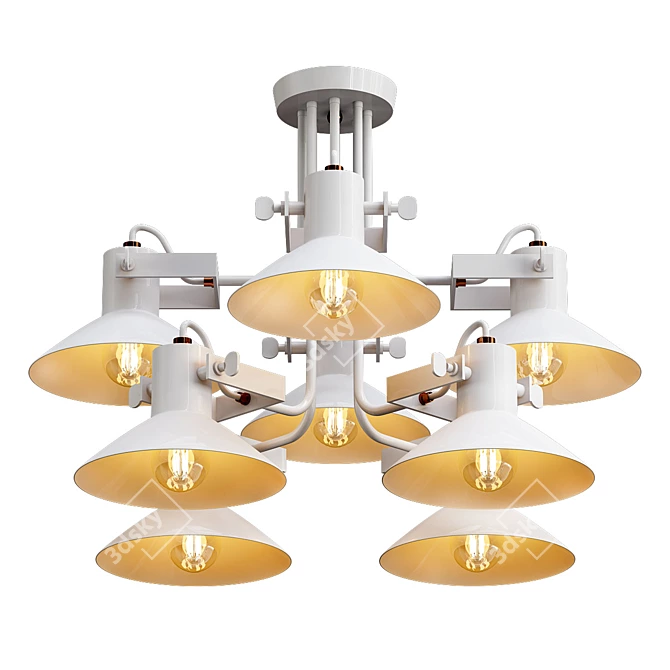 Modern Downtown Ceiling Chandelier 3D model image 1