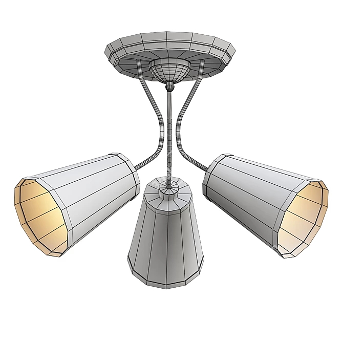 Freya: Sleek, Modern Ceiling Chandelier 3D model image 2