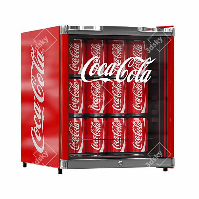 Coca-Cola Mini Fridge: Cool & Compact Refreshment 3D model image 1