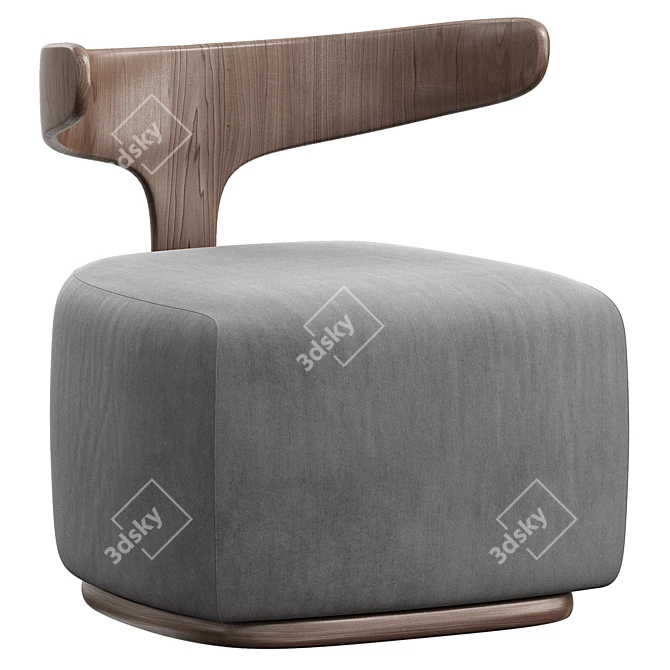 Elegant Moby Dick Armchair 3D model image 1