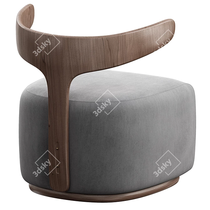 Elegant Moby Dick Armchair 3D model image 2