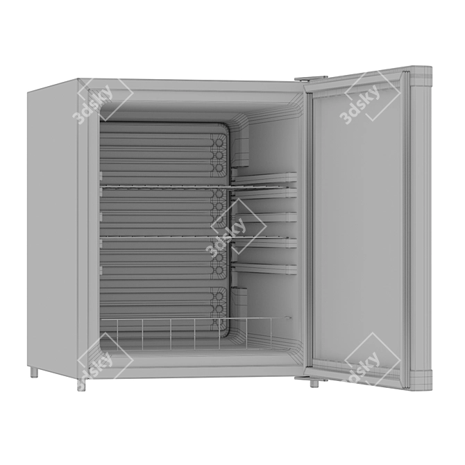 Compact Chiller: Sleek Mini Fridge 3D model image 4