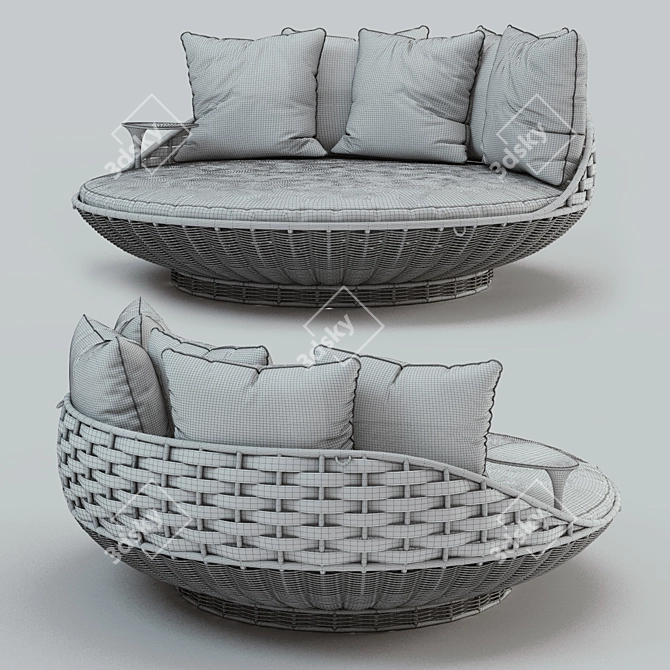 Swingrest Ground Lounge: Ultimate Comfort on a Rotating Base 3D model image 3