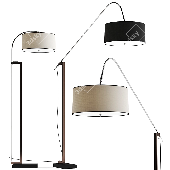 Leds-c4 La Creu Modern Floor Lamp 3D model image 1