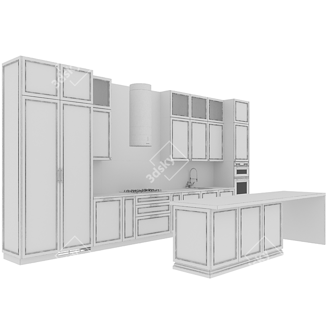 Versatile and Stylish Kitchen Neoclassic 3D model image 6