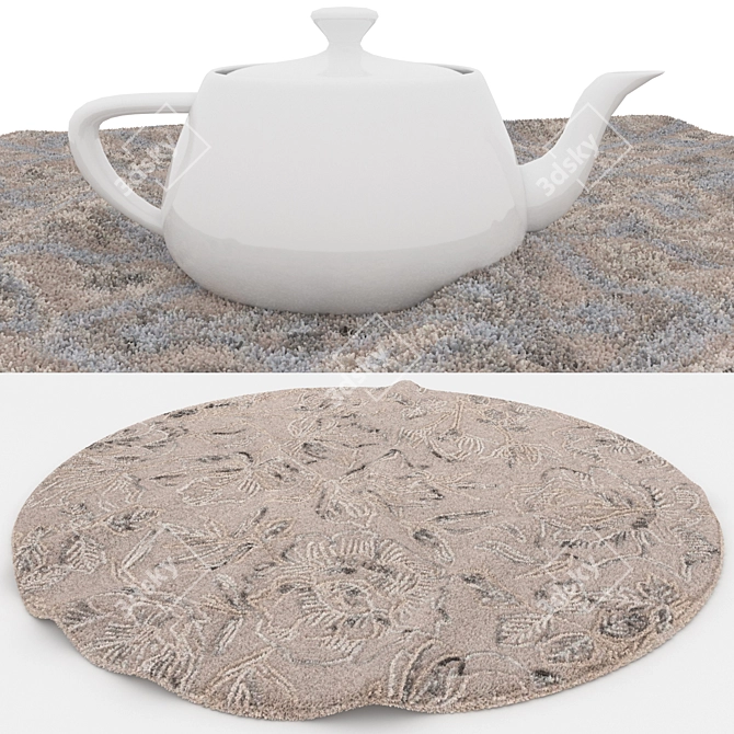 Versatile 3D Rugs Set 3D model image 4