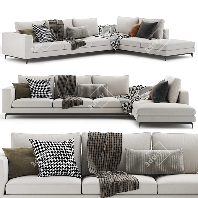 Modern Minotti Andersen Sofa 3D model image 1