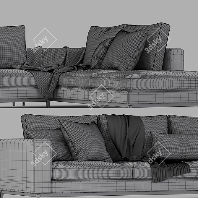 Modern Minotti Andersen Sofa 3D model image 3