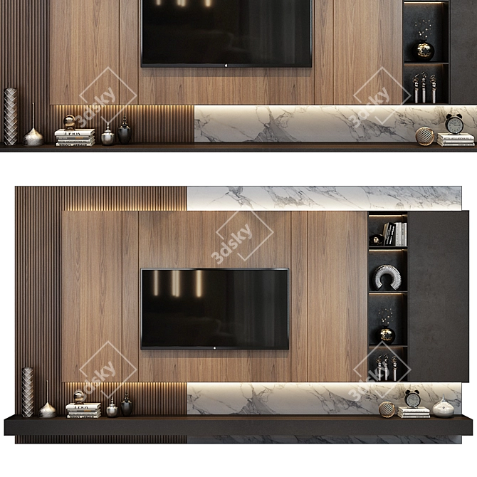 Modern TV Shelf for Stylish Living Room 3D model image 1