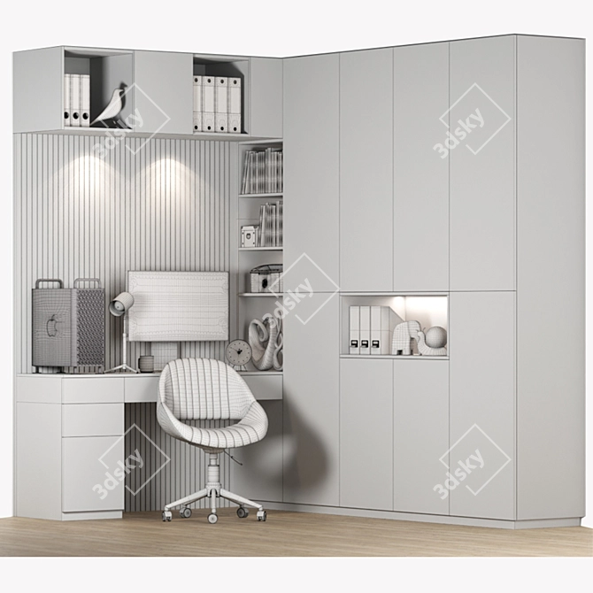 Stylish Desk Set: Vray & Corona 3D model image 13