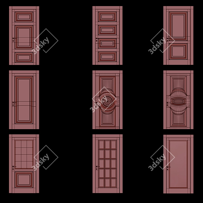 Timeless Charm: Garofoli Interior Doors 3D model image 4