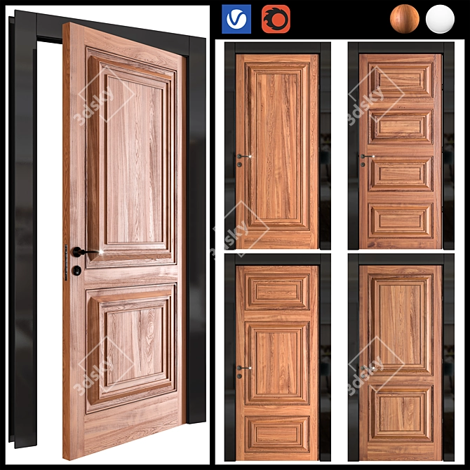 Timeless Charm: Garofoli Interior Doors 3D model image 5