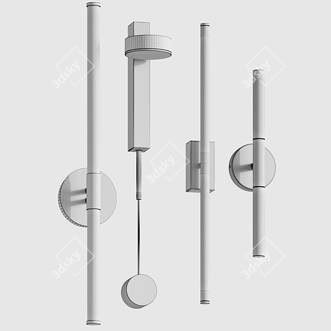 Elegant Wall Lamp Collection 044 3D model image 6