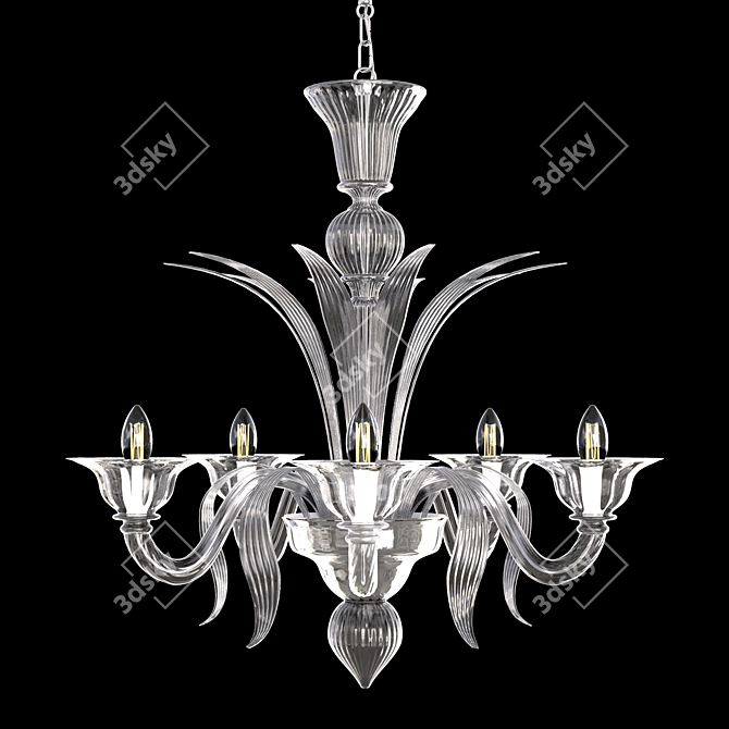 Venetian Mazzini Chandelier - Original Murano Glass 3D model image 1