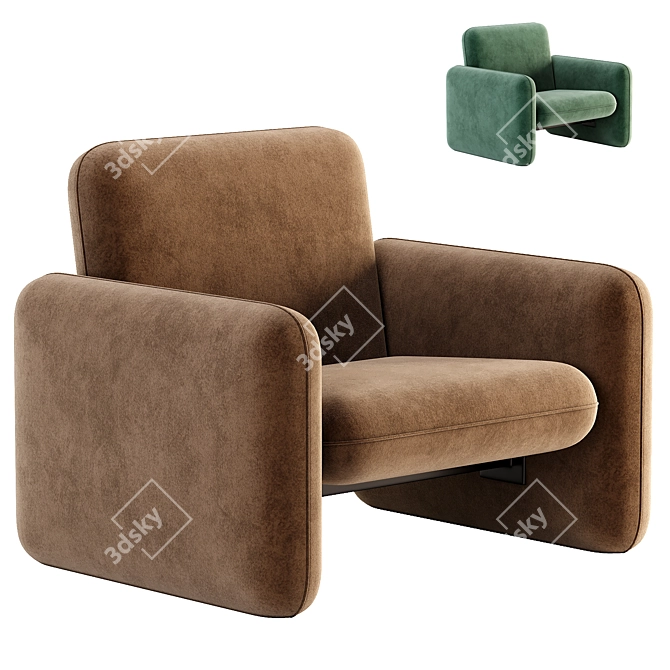 Wilkes Armchair: Stylish Comfort by Herman Miller 3D model image 1