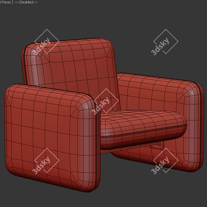 Wilkes Armchair: Stylish Comfort by Herman Miller 3D model image 2