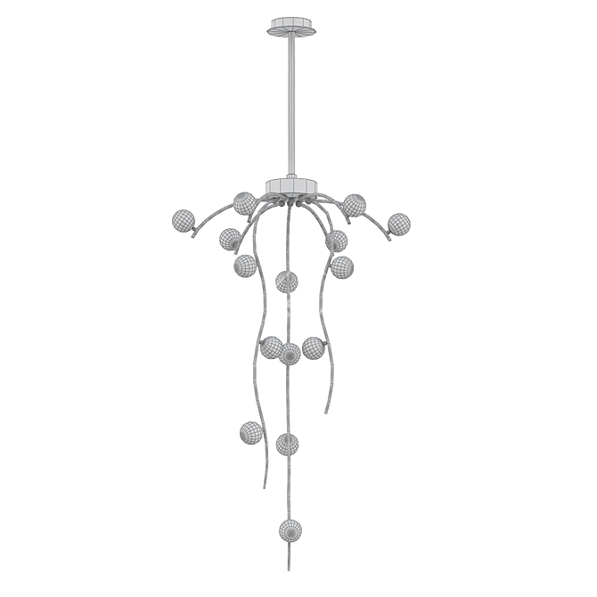 Modern Spiral Stair Chandelier 3D model image 2