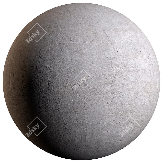 Spherical Concrete Material Kit 3D model image 3