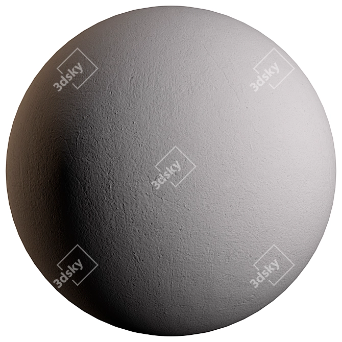 Spherical Concrete Material Kit 3D model image 4