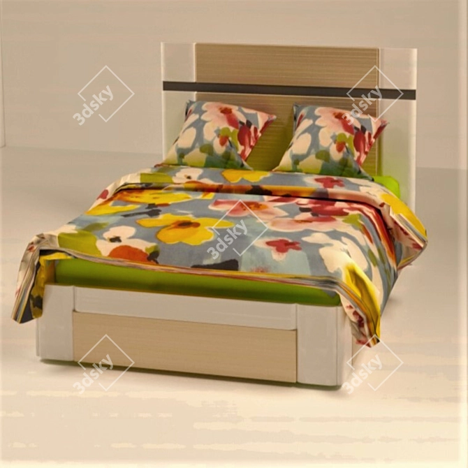 Magnificent Grand Bed 3D model image 1