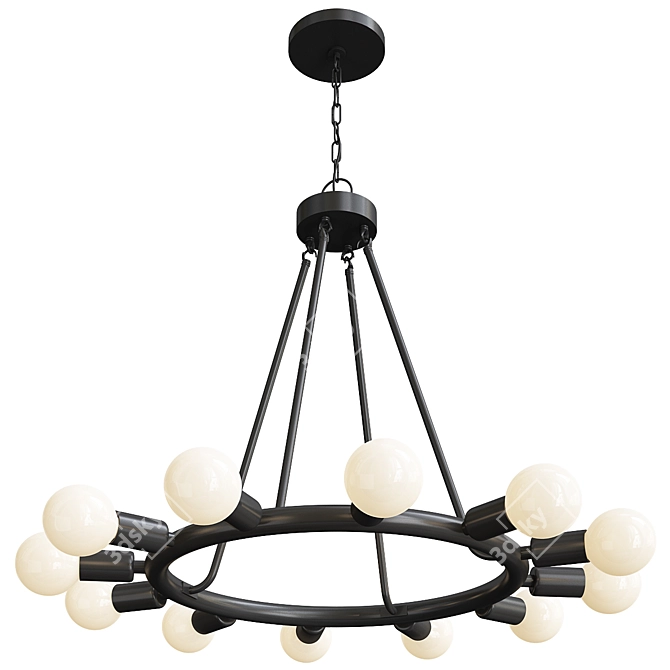 Elegant Audrey Chandelier 3D model image 1