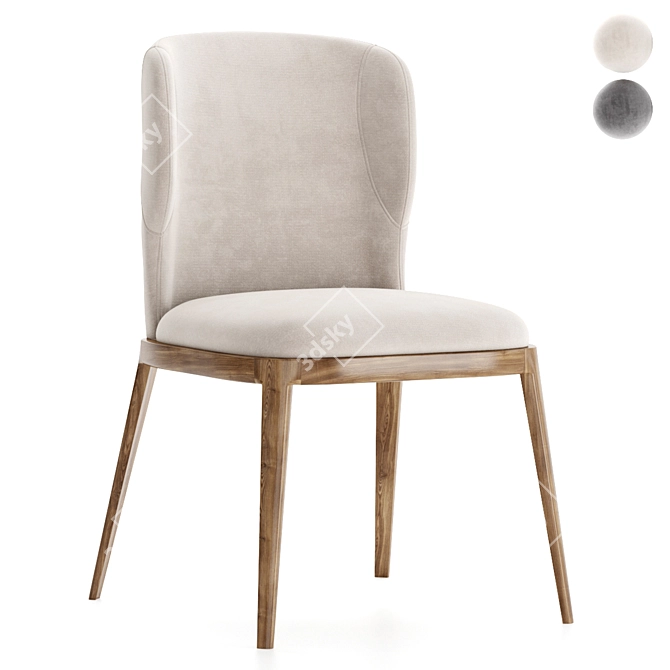 Sleek Joy Chair by Bonaldo 3D model image 1