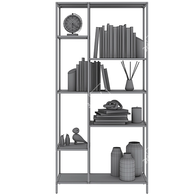 Modern Bookcase Newcastle: Sleek Design, Ample Storage 3D model image 5