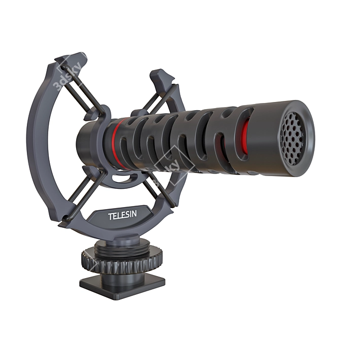 Telesin Cardioid Microphone: Enhanced Sound Quality 3D model image 1