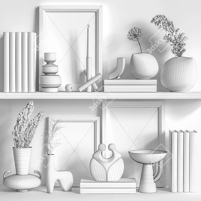 Elegant Decorative Set - 20 Pieces 3D model image 5