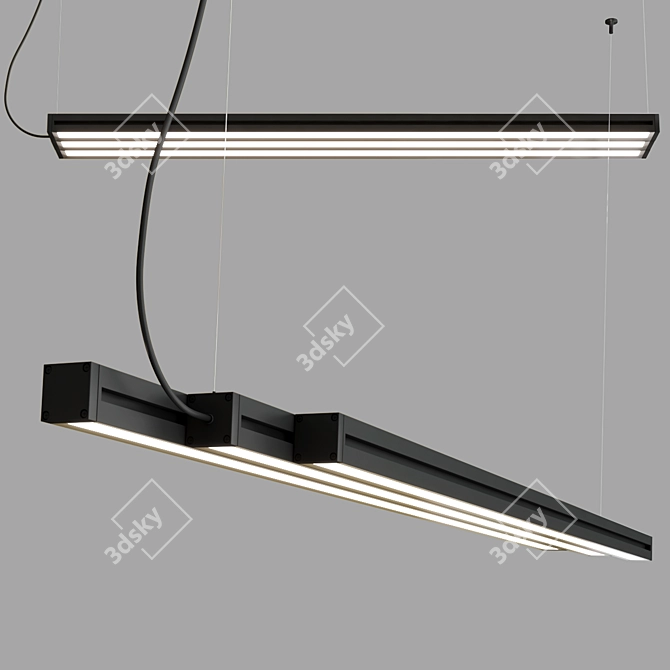 Sleek Glide Pendant Light 3D model image 2