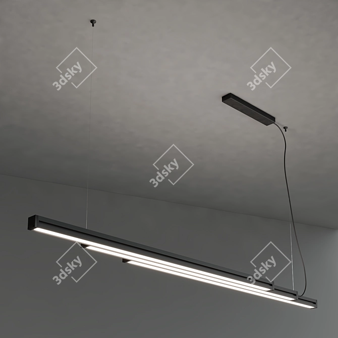 Sleek Glide Pendant Light 3D model image 3