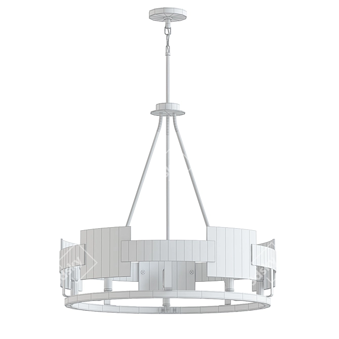 Stratum V-Ray Chandelier: Modern Elegance Illuminated 3D model image 2