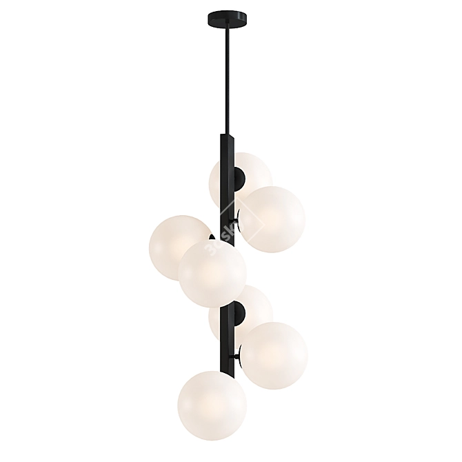 Moonglow Cascading Pendant Chandelier 3D model image 1