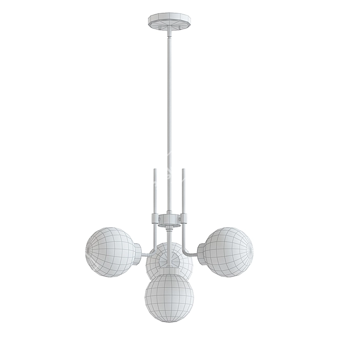 Elegant Parsons Chandelier 3D model image 2